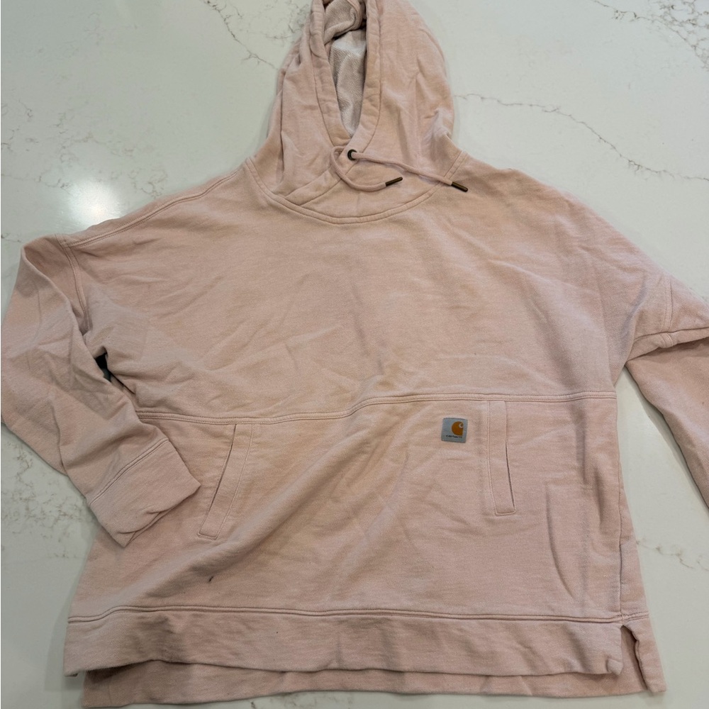 Carhartt Women’s XL Pink Relaxed Fit Pullover Hoodie Sweatshirt